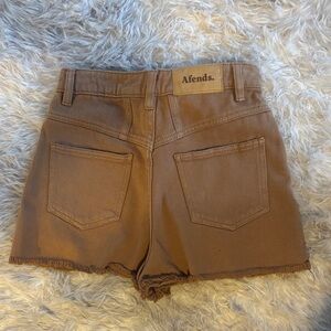 Afends Tan Jean Shorts for Women